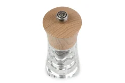 Moulin à sel manuel Peugeot Oléron naturel en acrylique et bois 14cm