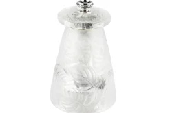 Moulin à sel Peugeot Lalique Feuilles en cristal 9cm - Edition limitée