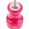 Moulin à sel sec manuel Peugeot Bistro en bois de hêtre laqué rose bonbon 10cm