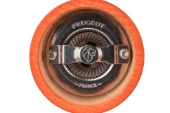 Moulin à sel sec manuel Peugeot Bistro en bois de hêtre laqué terracotta 10cm