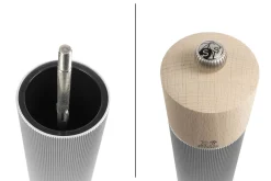 Moulin à sel sec manuel Peugeot Line Aluminium en bois et aluminum 22cm
