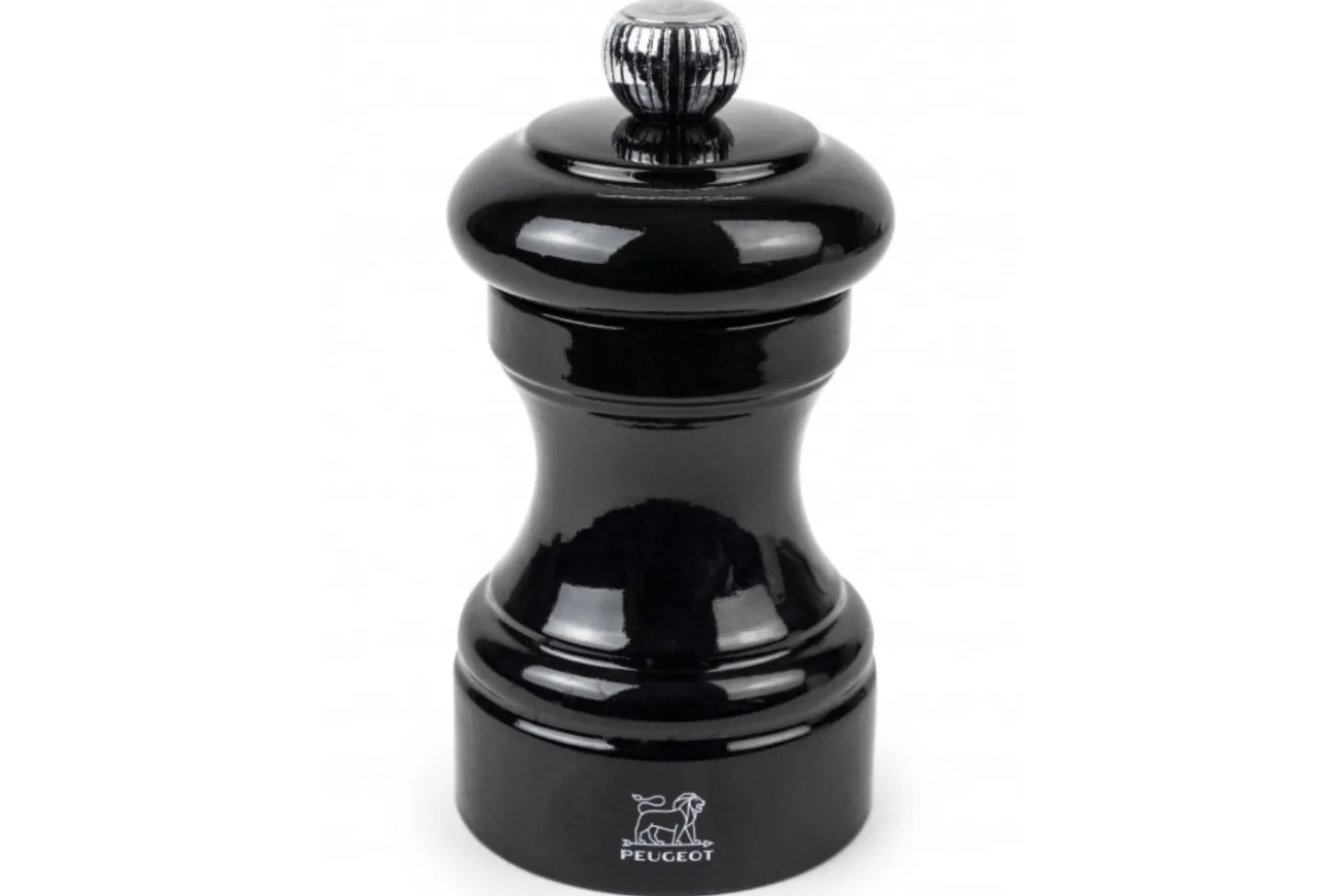Moulin à sel sec manuel Peugeot Bistro en bois de hêtre laqué noir 10cm