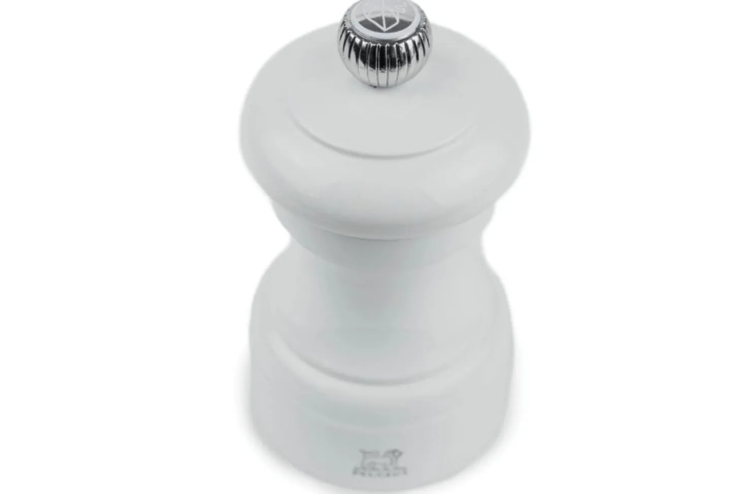 Moulin à sel sec manuel Peugeot Bistro en bois de hêtre laqué gris perle 10cm