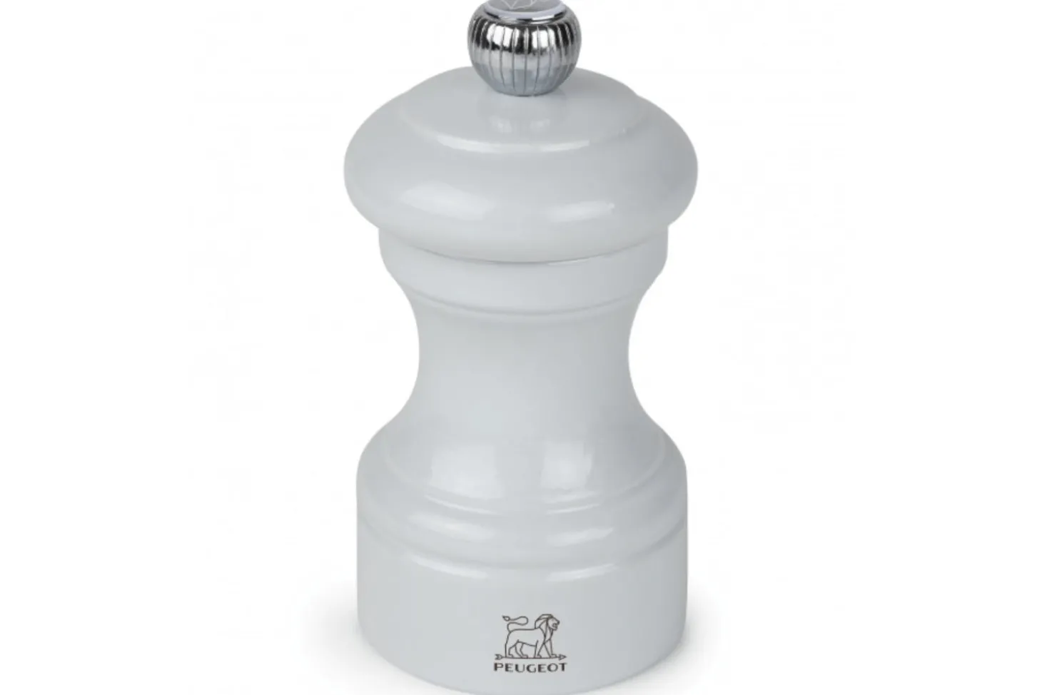 Moulin à sel sec manuel Peugeot Bistro en bois de hêtre laqué gris perle 10cm