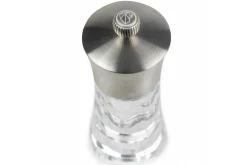 Moulin à sel sec manuel Peugeot Ouessant en inox et acrylique 14cm