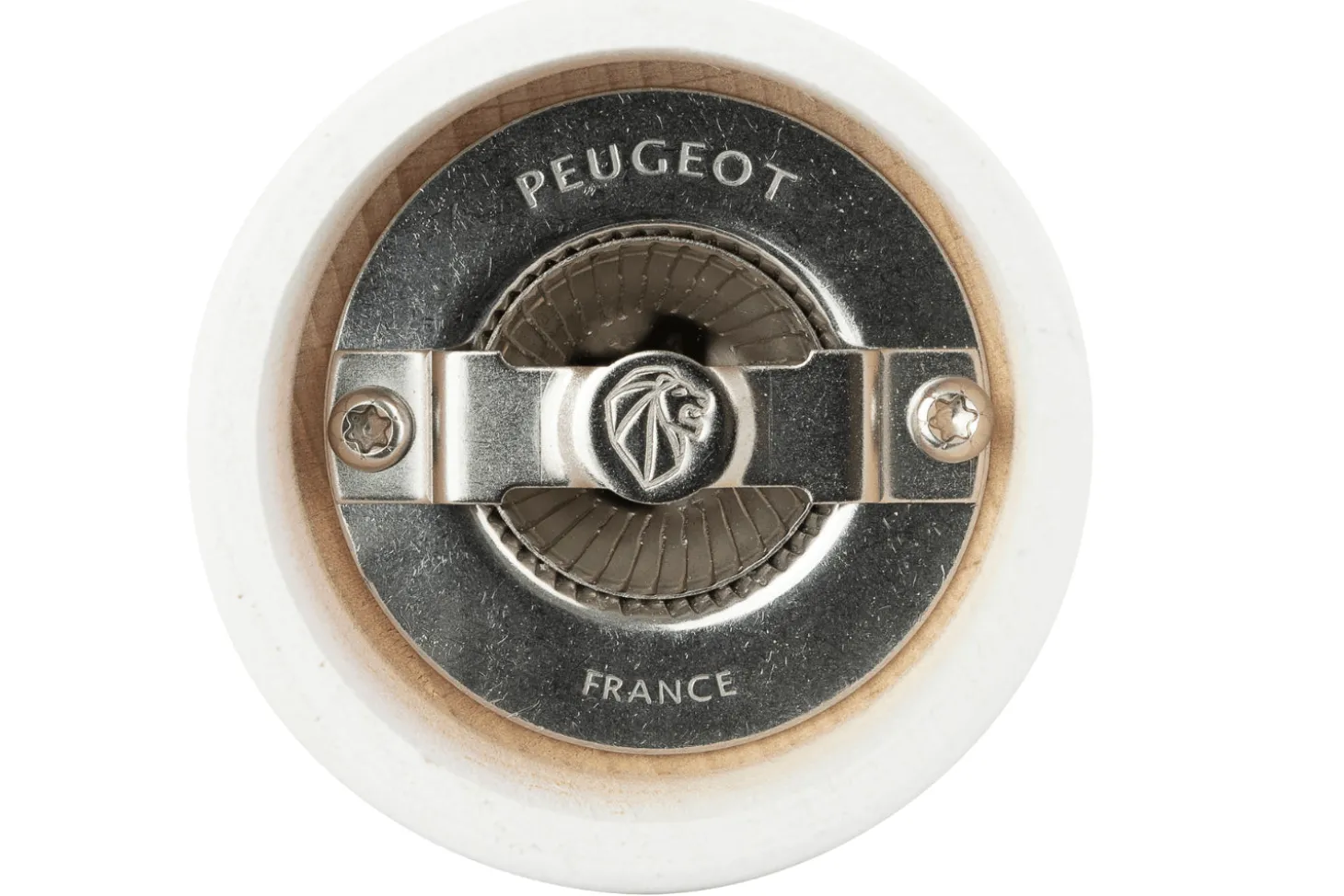 Moulin à sel sec manuel Peugeot Tahiti en bois de hêtre blanc mat