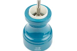 Moulin à sel sec manuel Peugeot Bistro en bois laqué bleu pacifique 10cm