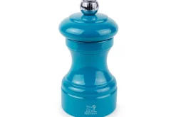 Moulin à sel sec manuel Peugeot Bistro en bois laqué bleu pacifique 10cm