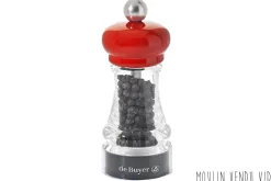 Moulin universel De Buyer Hip Hop laqué rouge 11cm mécanisme céramique