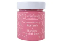 Moutarde Savor&Sens Color Block saveur échalote et ail - 130g