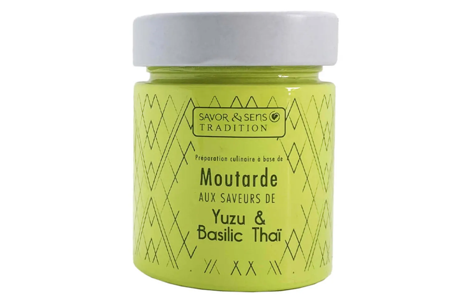Moutarde Savor&Sens Color Block saveur yuzu et basilic thaï - 130g