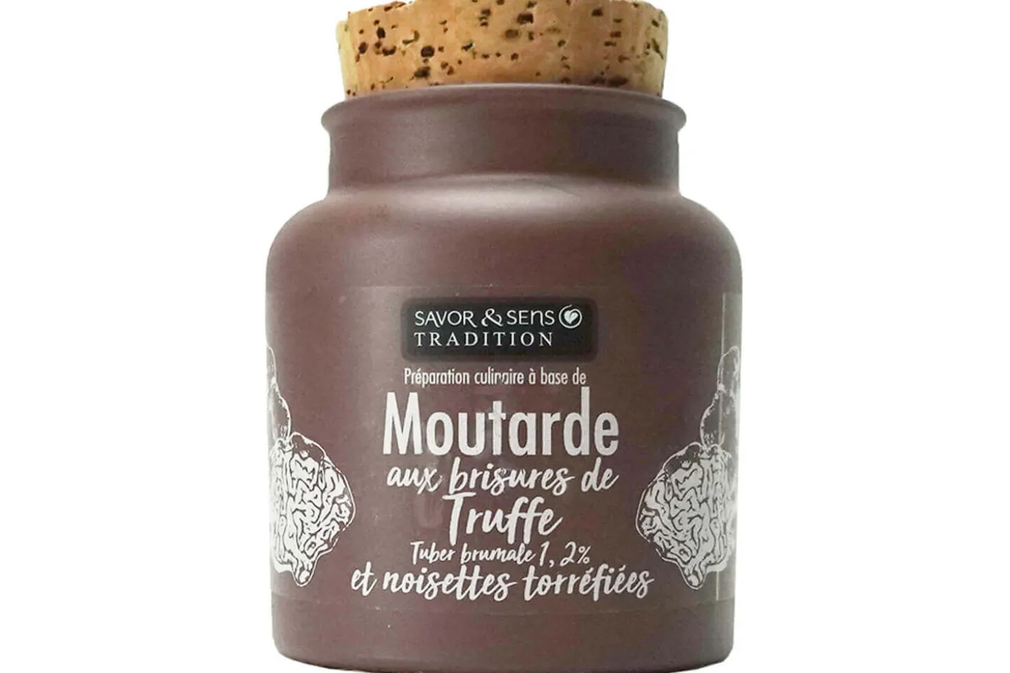 Moutarde traditionnelle Savor&Sens aux Brisures de Truffe & Noisettes torréfiées - 110g