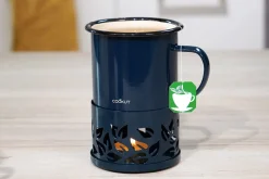Mug à thé Cookut Sixtea chauffé à la bougie bleu