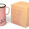 Mug à thé Cookut Sixtea chauffé à la bougie rose