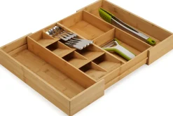 Organisateur extensible de cuisine Joseph Joseph DrawerStore Bamboo en bambou
