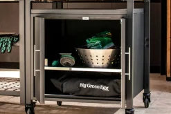 Pack Big Green Egg Large barbecue + convEGGtor + table modulaire + meuble placard + 6 roulettes