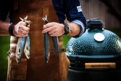 Pack Big Green Egg Large barbecue + convEGGtor + table modulaire + meuble placard + 6 roulettes