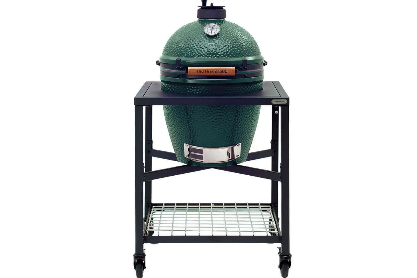 Pack Big Green Egg Large barbecue + convEGGtor + table modulaire + 4 roulettes