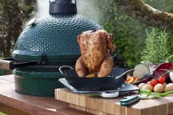 Pack Big Green Egg Large barbecue + table eucalyptus + convEGGtor + berceau de table + 4 roulettes
