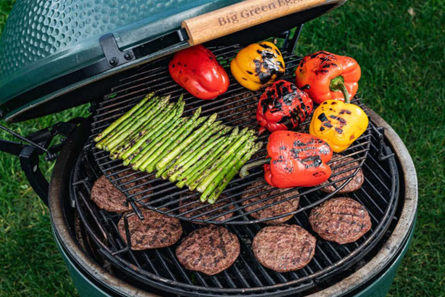 Pack Big Green Egg XLarge barbecue + convEGGtor + table modulaire + 4 roulettes