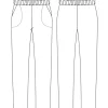Pantalon de cuisine unisexe Egochef Nurse blanc 100% coton