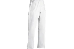 Pantalon de cuisine unisexe Egochef Nurse blanc 100% coton
