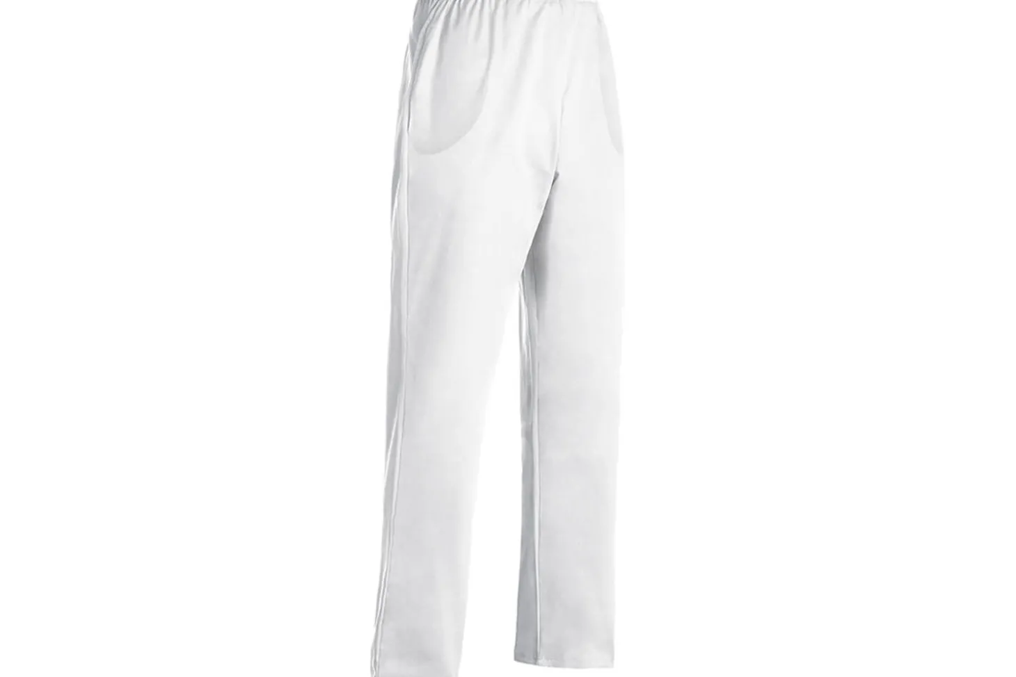 Pantalon de cuisine unisexe Egochef Nurse blanc 100% coton