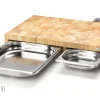 Petit bac gastronorme en inox pour planche à découper Continenta - 17,5x16x4cm