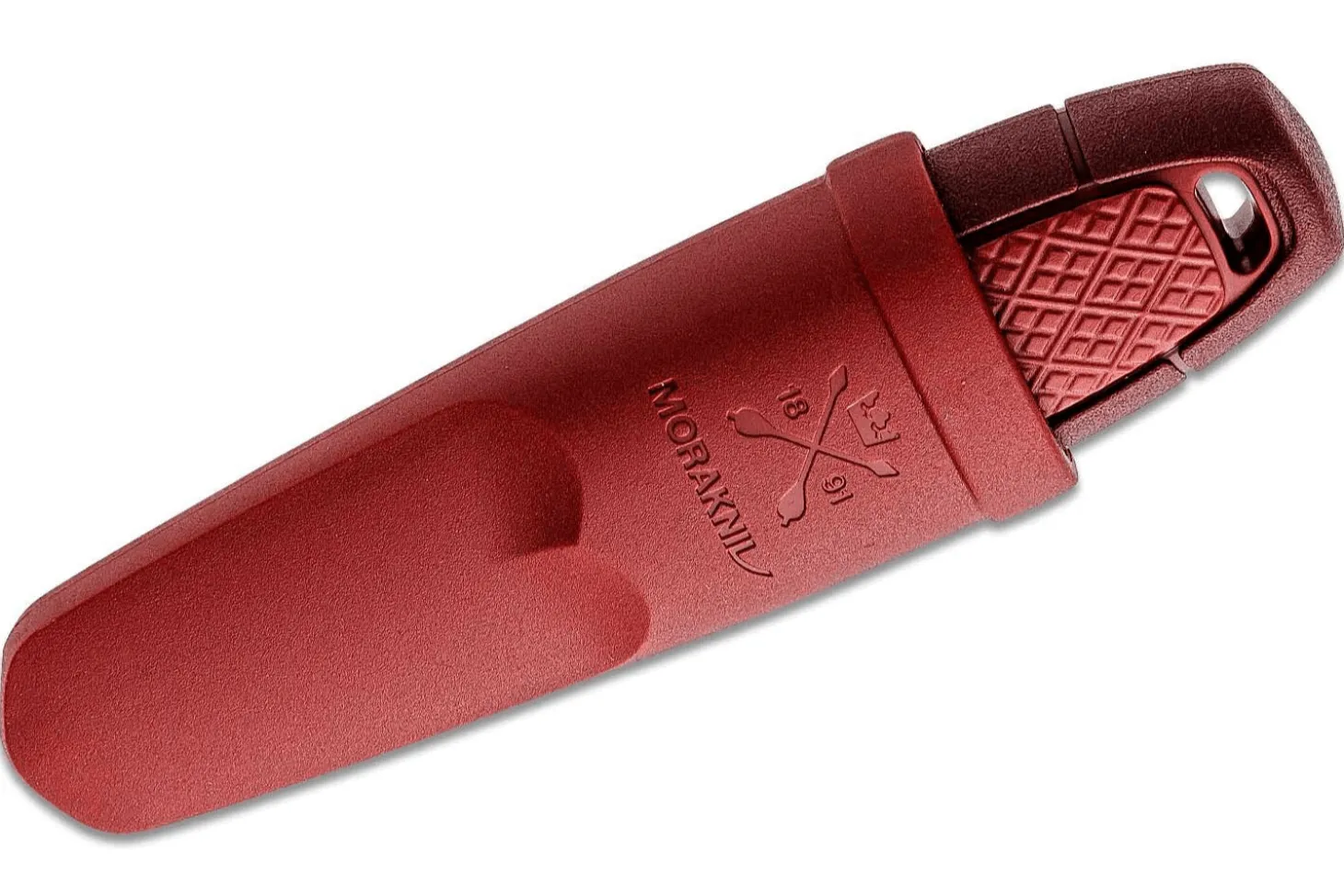Petit couteau de poche Mora Eldris 12630 lame inox 5,9cm manche caoutchouc rouge avec allume-feu + étui