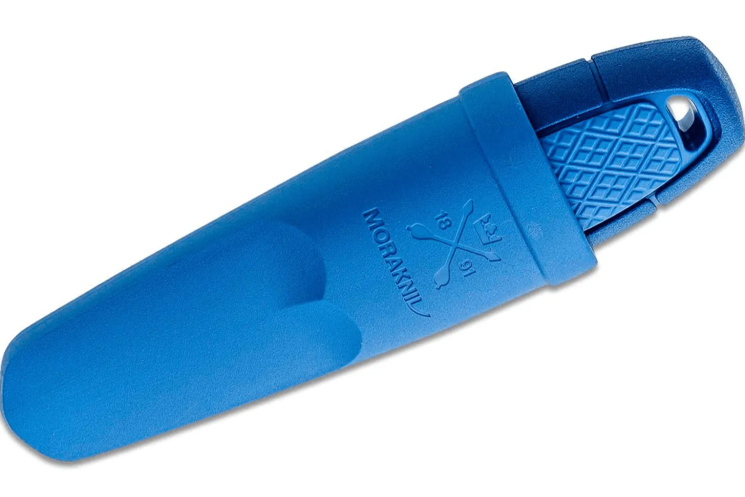 Petit couteau de poche Mora Eldris 12631 lame inox 5,9cm manche caoutchouc bleu avec allume-feu + étui