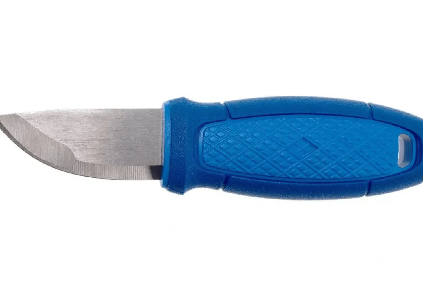 Petit couteau de poche Mora Eldris 12631 lame inox 5,9cm manche caoutchouc bleu avec allume-feu + étui
