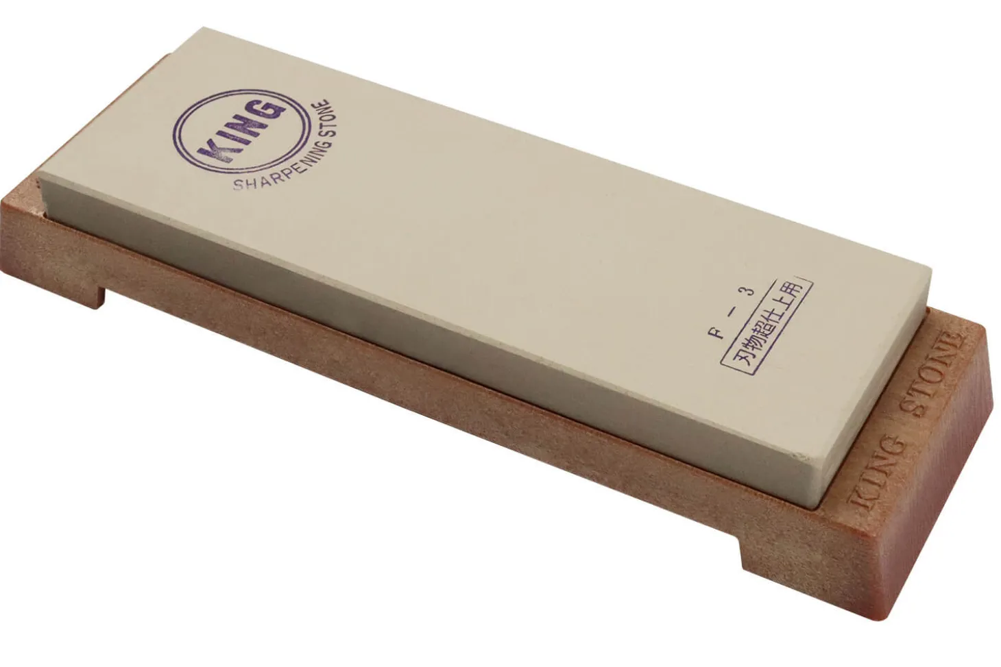 Pierre à aiguiser japonaise King F-3 Super Finish grains 4000 + socle - taille M