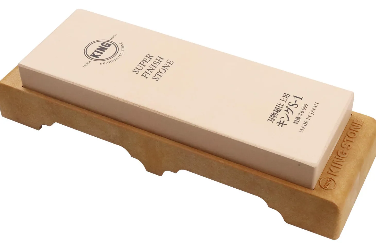 Pierre à aiguiser japonaise King S-1 grains 6000 + socle - Taille L