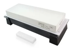 Pierre à aiguiser japonaise Suehiro Cerax céramique grains 6000 sur socle
