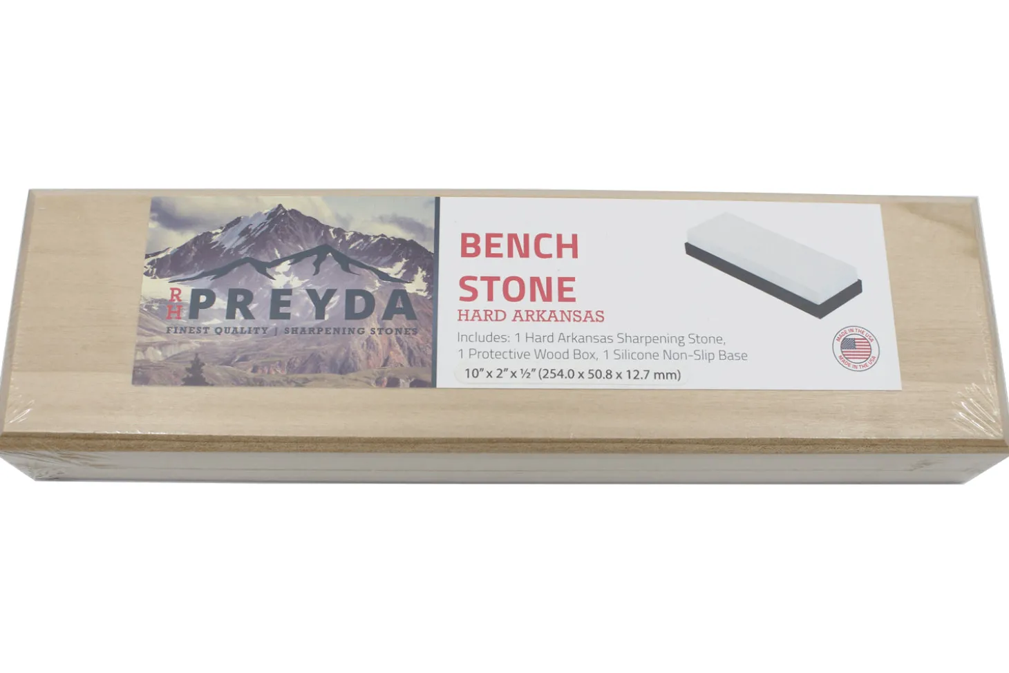 Pierre naturelle d'Arkansas RH PREYDA grains moyens + coffret bois