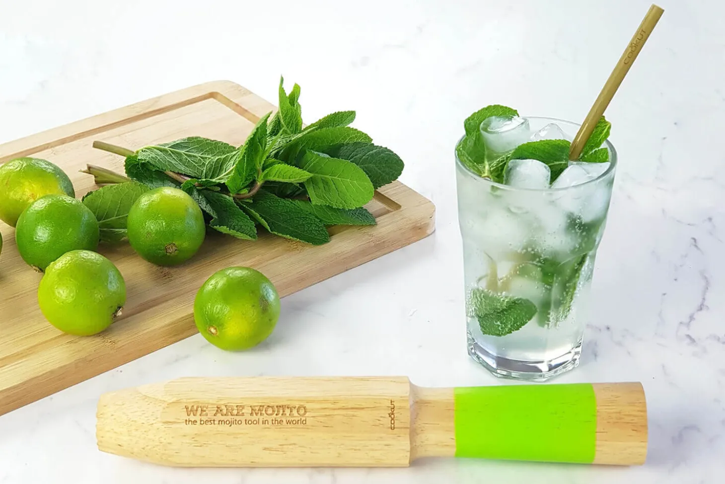 Pilon doseur Cookut We Are Mojito 4 en 1 en bois 28cm