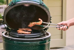 Pince à barbecue Big Green Egg en acier inoxydable et embouts en silicone 40cm