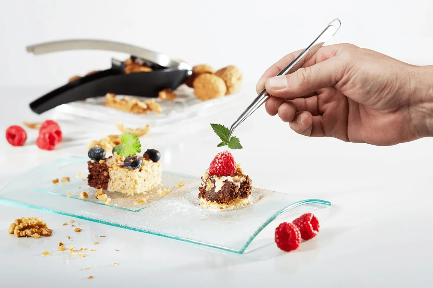 Pince de cuisine coudée Gefu Preciso acier inox 15.5cm