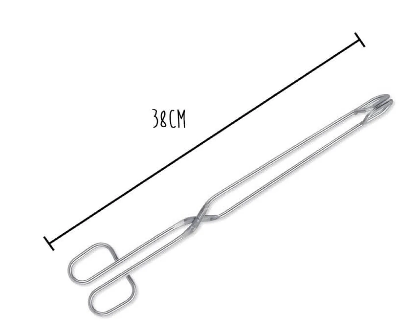 Pince de cuisine Triangle 38cm acier inox