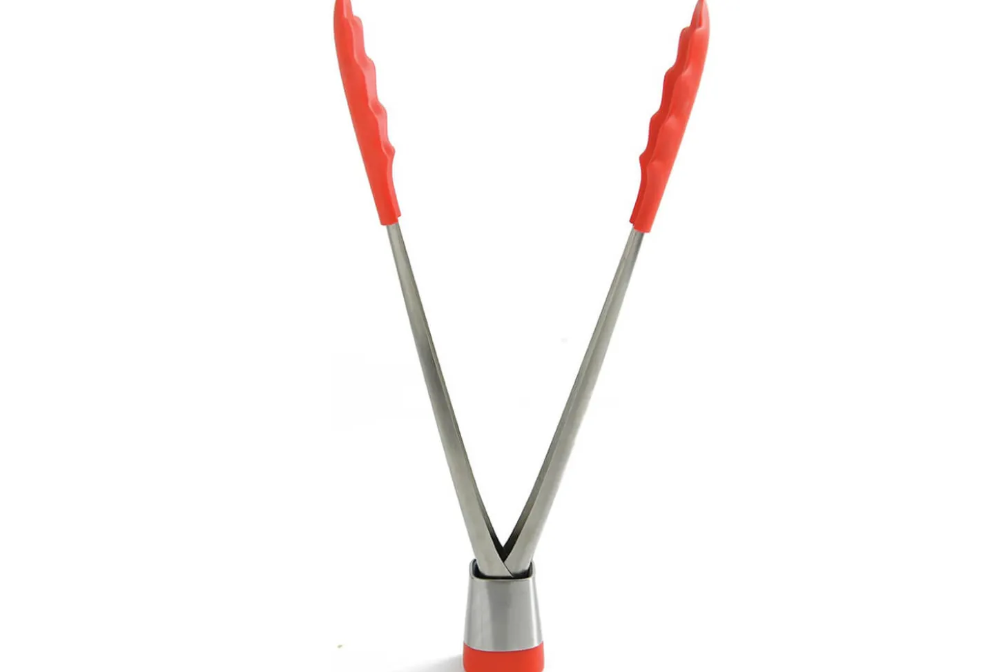 Pince de service Mastrad Express 28cm inox et silicone rouge