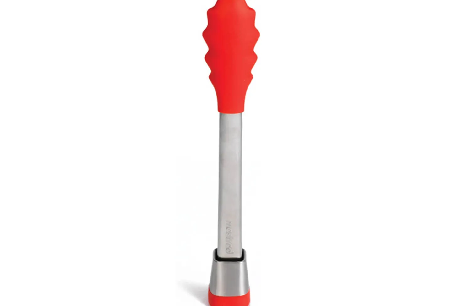 Pince de service Mastrad Express 28cm inox et silicone rouge