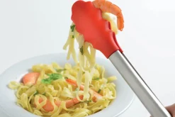Pince de service Mastrad Express 28cm inox et silicone rouge