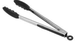 Pince à servir ergonomique 30cm embout en silicone noir