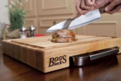 Planche Boos Blocks Prep Masters bois d'érable + plateau acier 61 x 46 x 6cm