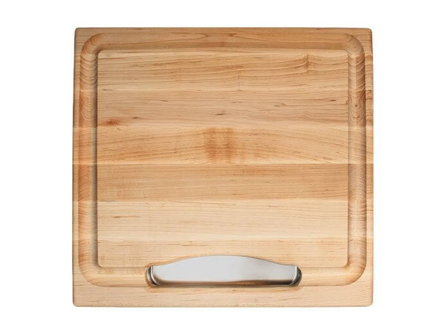 Planche Boos Blocks Prep Masters bois d'érable + plateau acier 38 x 36 x 6cm