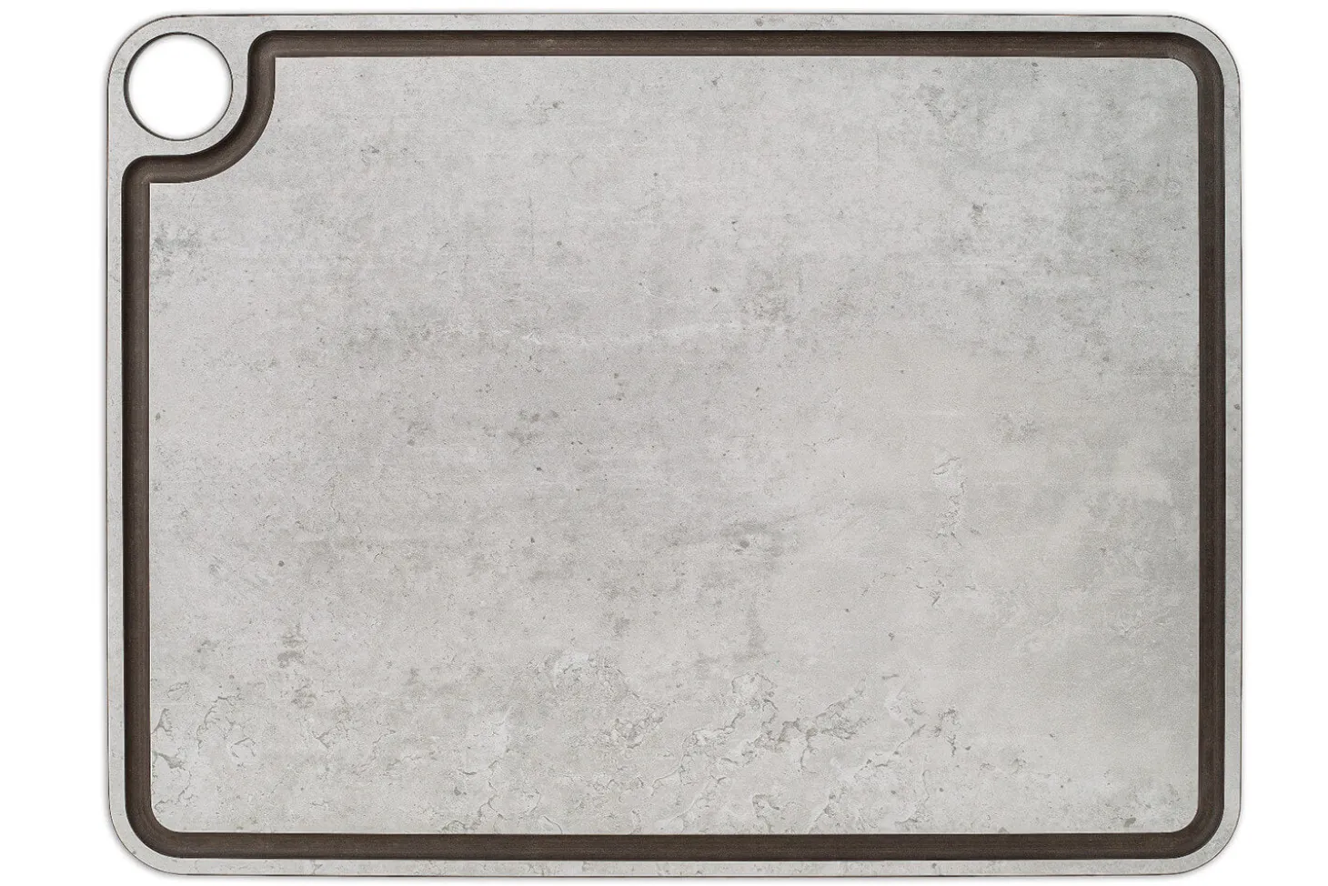 Planche à découper Arcos en fibres de celullose et résine motif marbré avec rigole