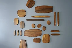 Planche à découper artisanale haut de gamme Noyer asymétrique