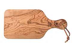 Planche à découper Bérard faite main en olivier qualité artisanale + poignée et cordon