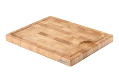 Planche à découper Continenta bois d'hévéa effet mosaique avec rigole