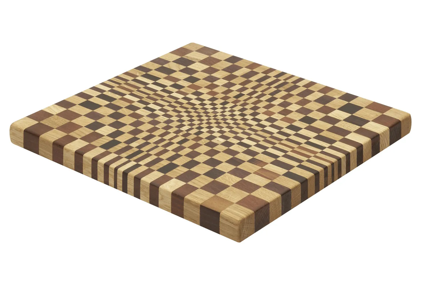 Planche à découper Legnoart Vega en rouvre naturel et thermo bois effet mosaïque
